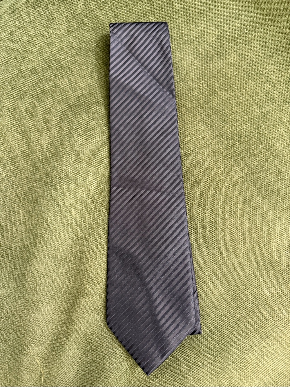 Pierre Cardin Black Tonal Striped Men's Tie